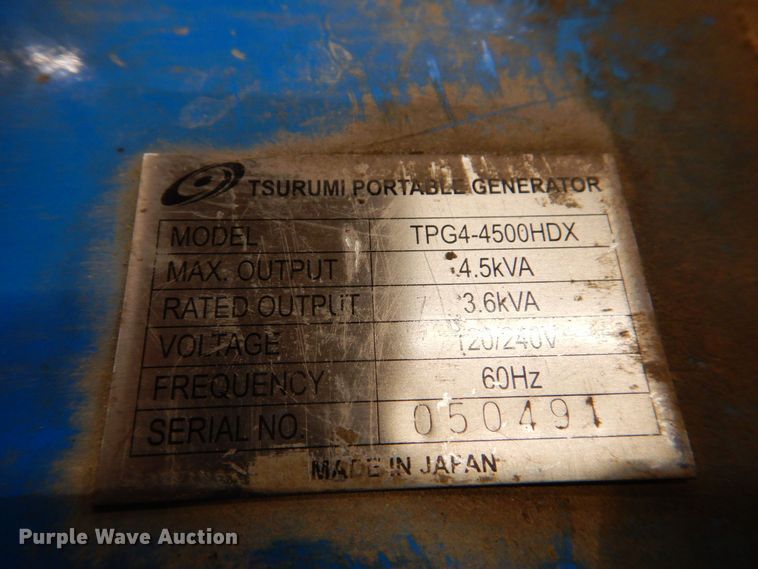 image for item DK4997 (2) Tsurumi TPG4-4500HDX generators