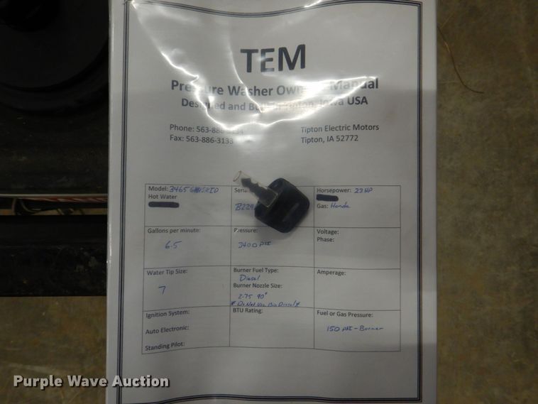 image for item DK5018 TEM  pressure washer