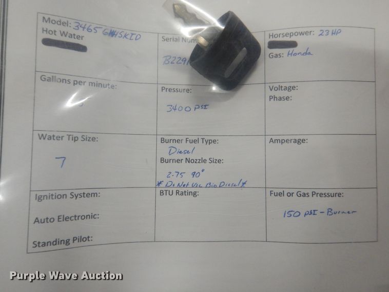 image for item DK5018 TEM  pressure washer