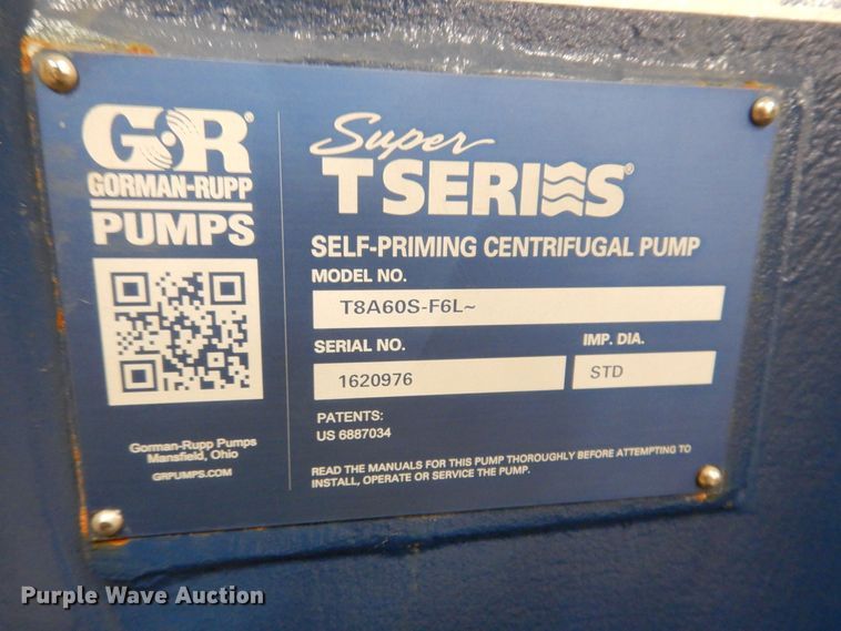 image for item DK5019 Gorman Rupp T8A60S-F6L  centrifugal pump