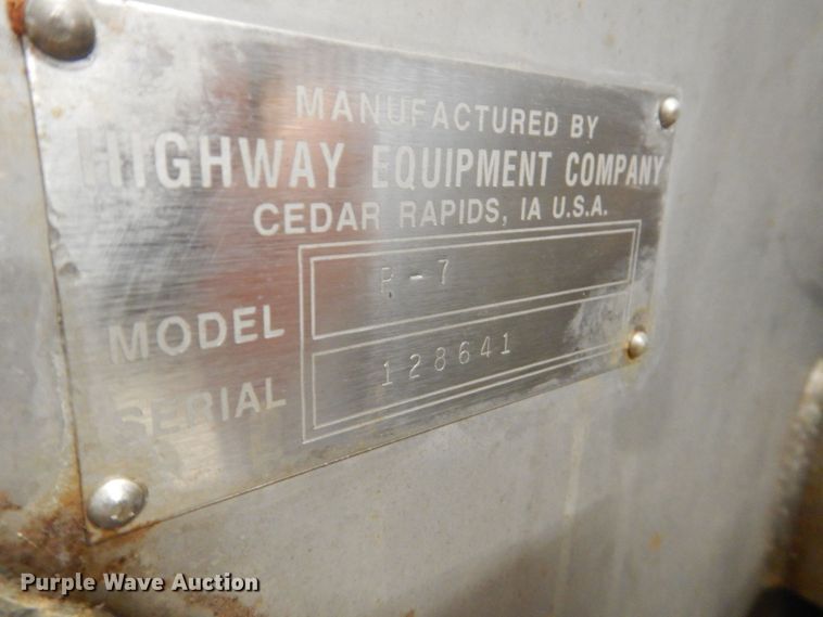 image for item DK5022 Highway Equipment Company P-7  spreader