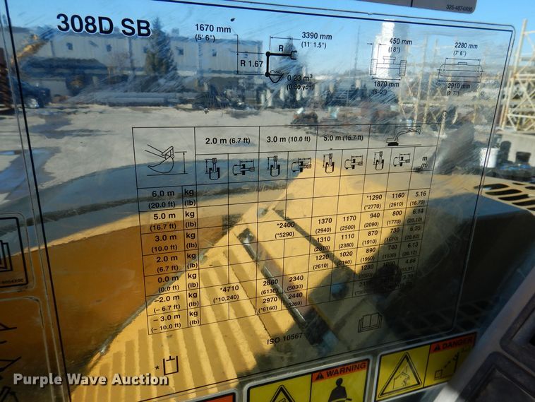 image for item DK5055 2010 Caterpillar 308D CR SB  mini excavator