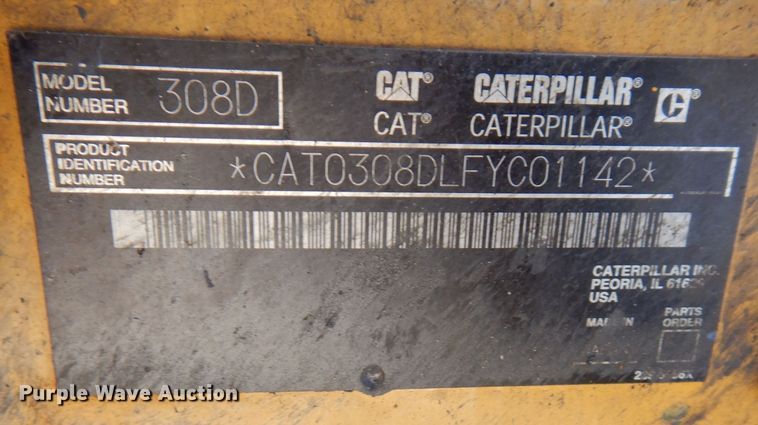 image for item DK5055 2010 Caterpillar 308D CR SB  mini excavator