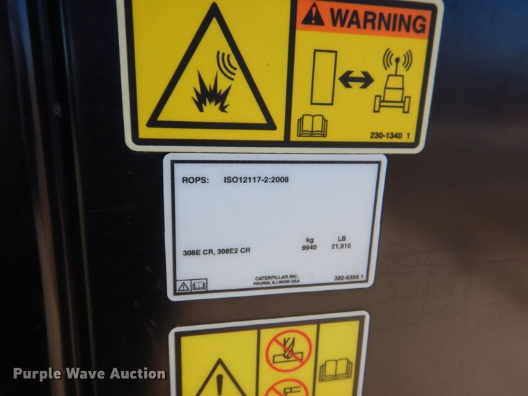 image for item DK5056 2015 Caterpillar 308E2 CR  mini excavator