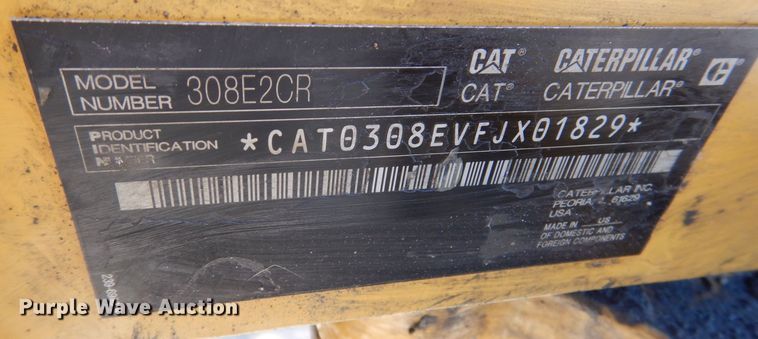 image for item DK5056 2015 Caterpillar 308E2 CR  mini excavator