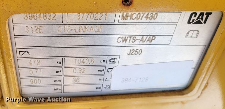 image for item DK5066 Caterpillar  36" W excavator bucket