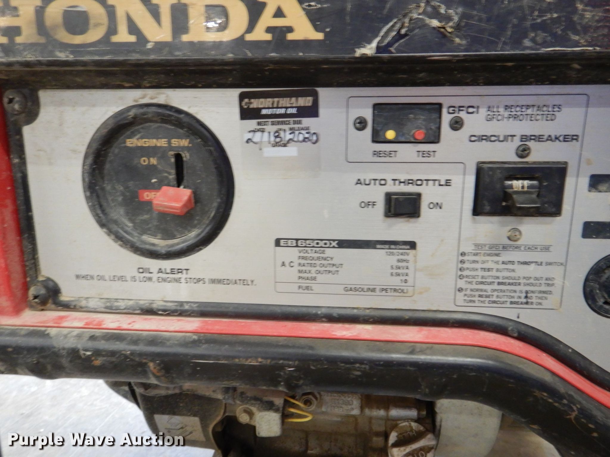 Honda EB6500X generator in Coralville, IA Item DK4999 sold Purple Wave