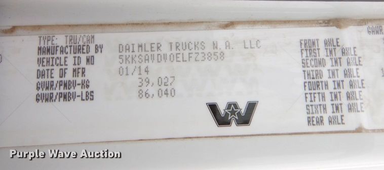 image for item AF9276 2014 Western Star 4700SF  dump truck