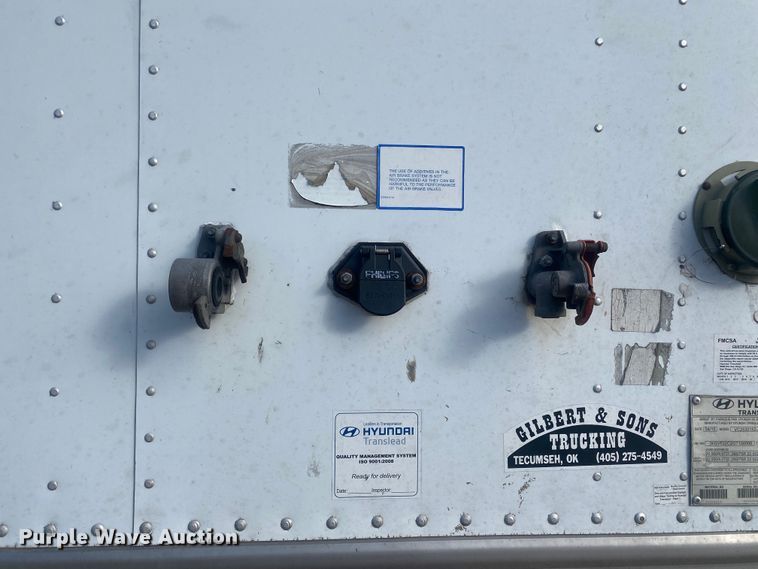 image for item DL6991 2016 Hyundai Translead  dry van trailer