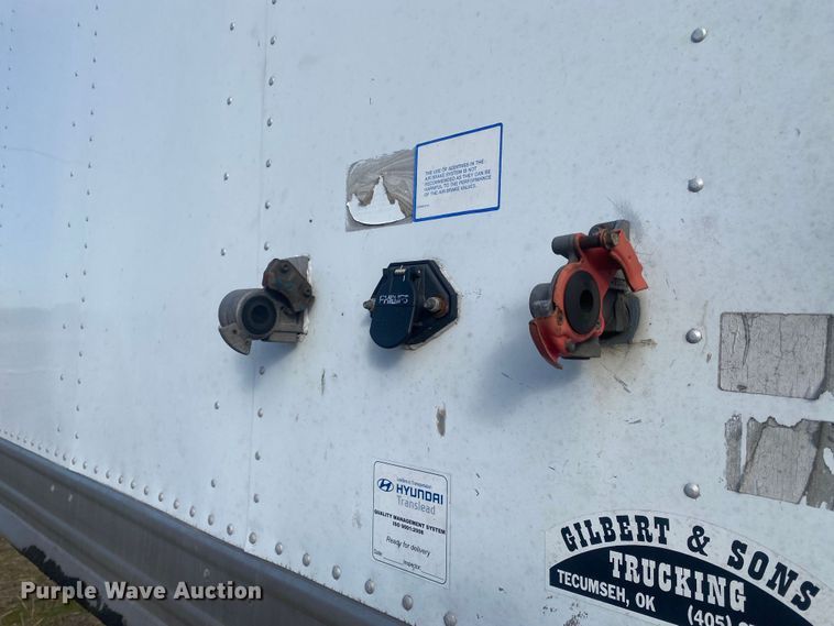 image for item DL6991 2016 Hyundai Translead  dry van trailer