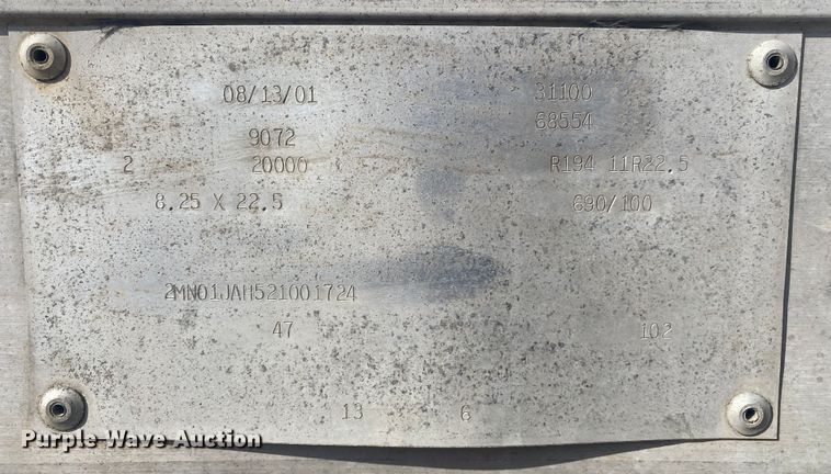 image for item DL7000 2002 Mond Industries  dry van trailer