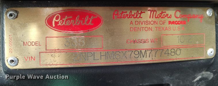 image for item DO3726 2009 Peterbilt 335  dump flatbed truck