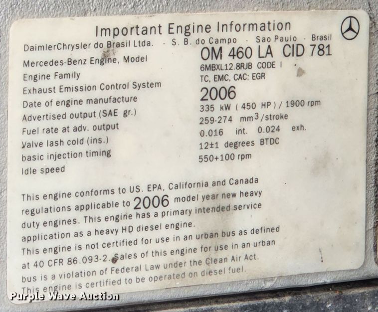 image for item KT9412 2007 Sterling A9500  semi truck