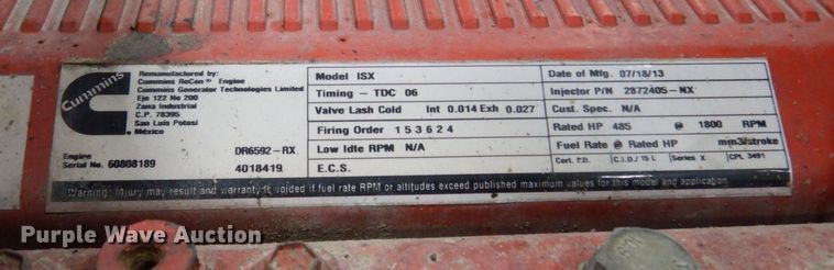 image for item KU9727 2012 Peterbilt 386  semi truck