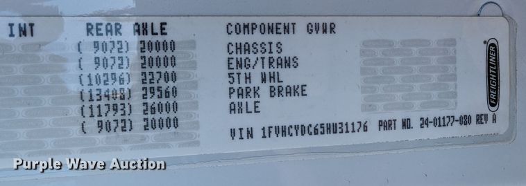 image for item LP9206 2005 Freightliner Business Class M2  rollback truck