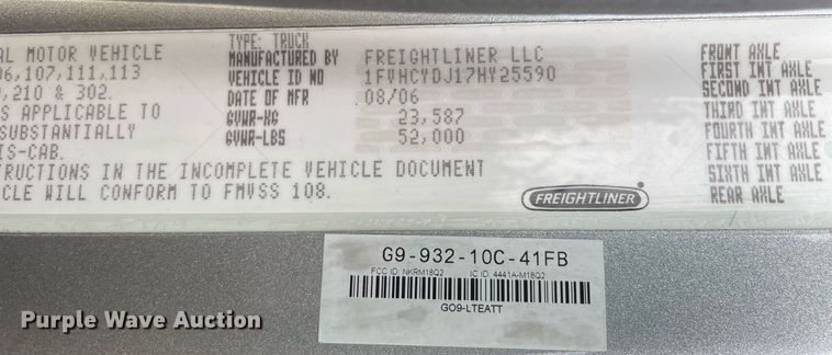 image for item MA9903 2007 Freightliner Business Class M2  box truck