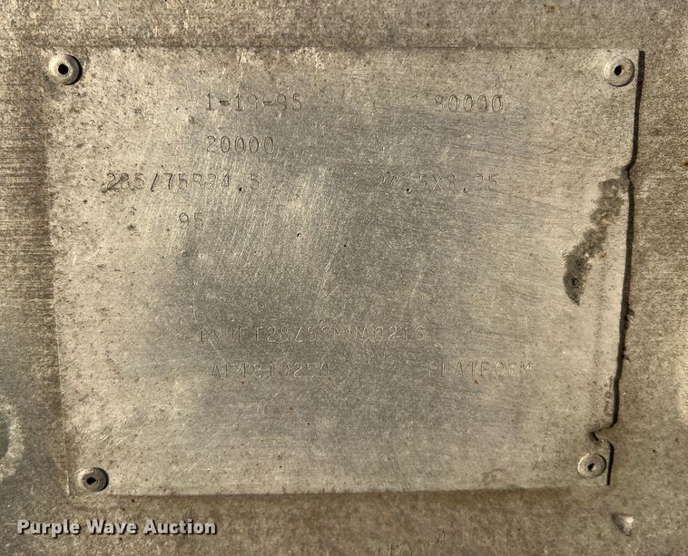 image for item MM9071 1995 Benson AF4810250  flatbed trailer