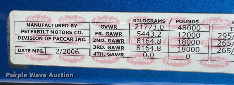 image for item MM9085 2007 Peterbilt 387  semi truck