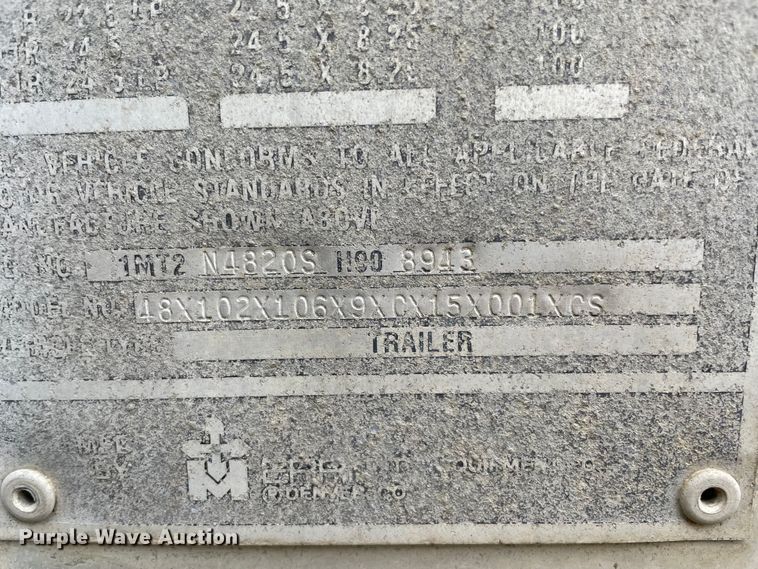 image for item MM9301 1995 Merritt  livestock trailer