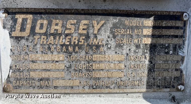 image for item MW9481 1969 Dorsey CIDT-203  dry van trailer