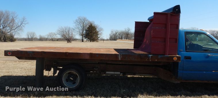 image for item DK7625 1994 Chevrolet C3500  dump flatbed pickup truck