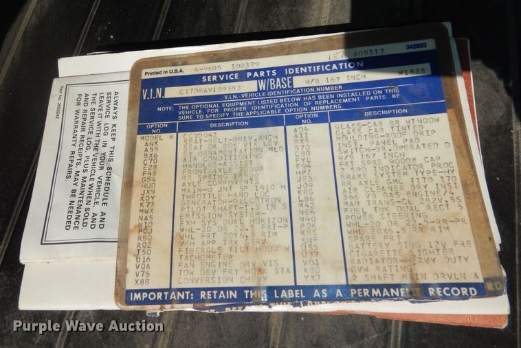 image for item DK7626 1980 Chevrolet C70  flatbed truck