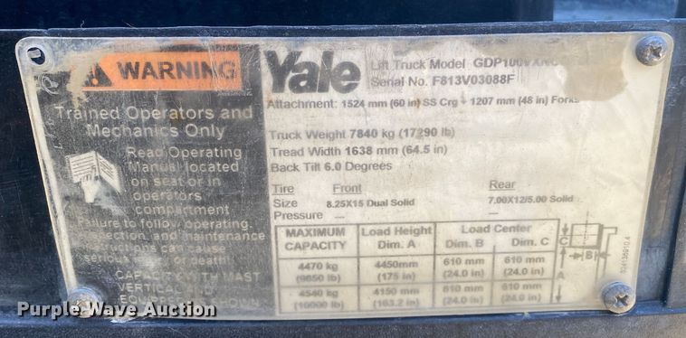 image for item DL7023 2008 Yale  forklift