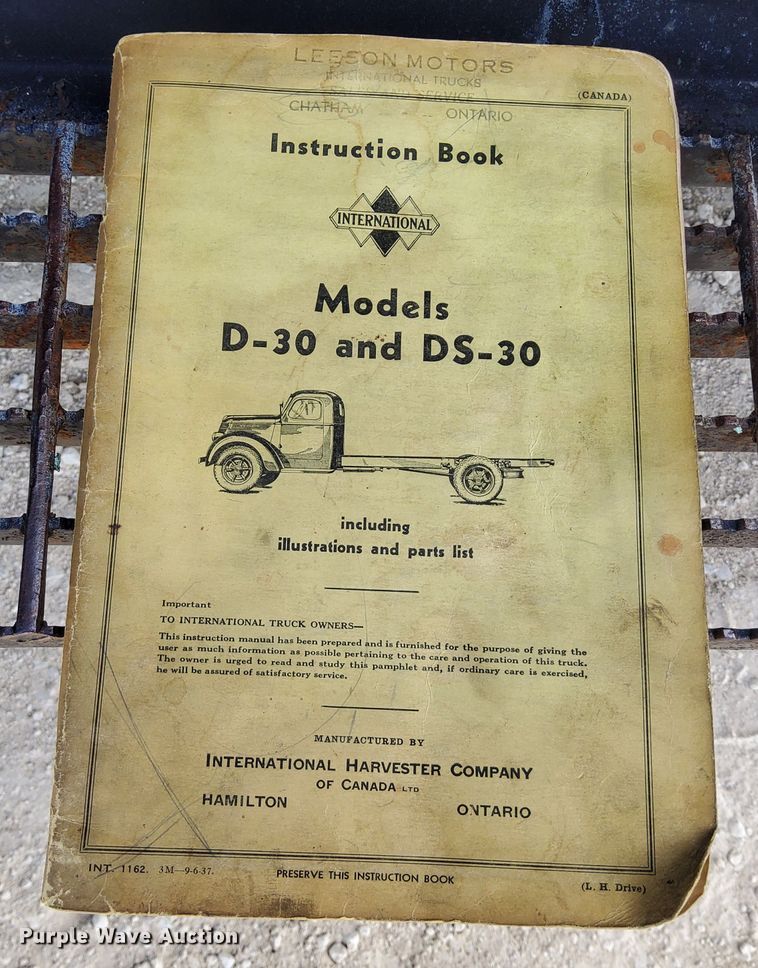 image for item DN6893 1936 International D30  truck cab and chassis