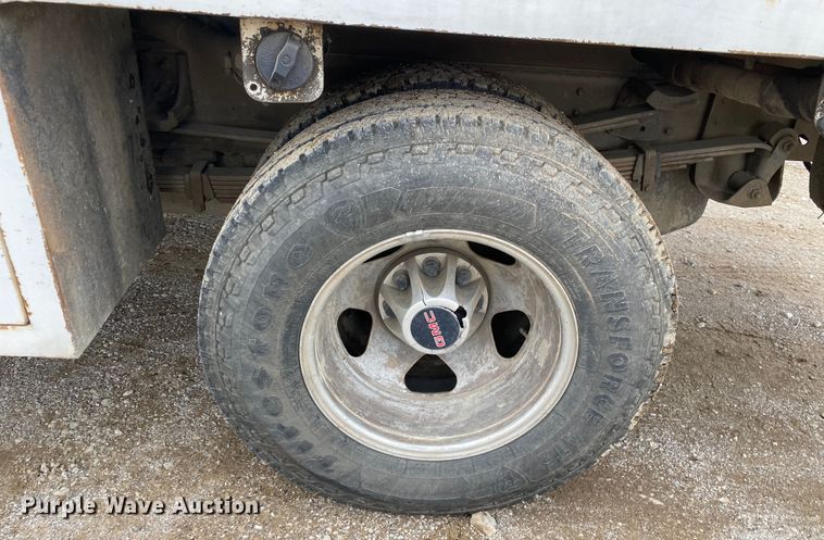 image for item DN8174 2009 GMC Sierra 3500HD  Ext. Cab utility bed pickup truck