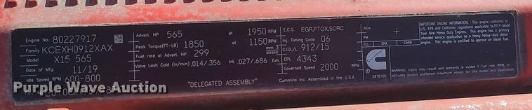 image for item DO3771 2019 Cummins X15  engine