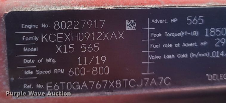 image for item DO3771 2019 Cummins X15  engine