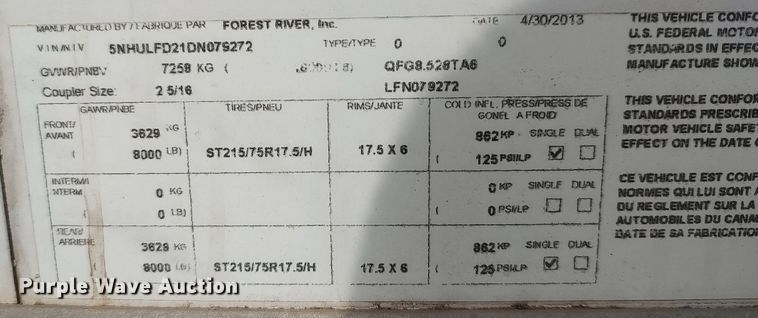 image for item DO3806 2013 Forest River Cargo Mate  spray foam trailer