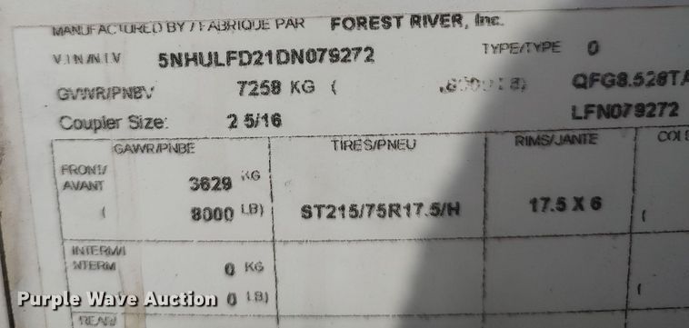 image for item DO3806 2013 Forest River Cargo Mate  spray foam trailer