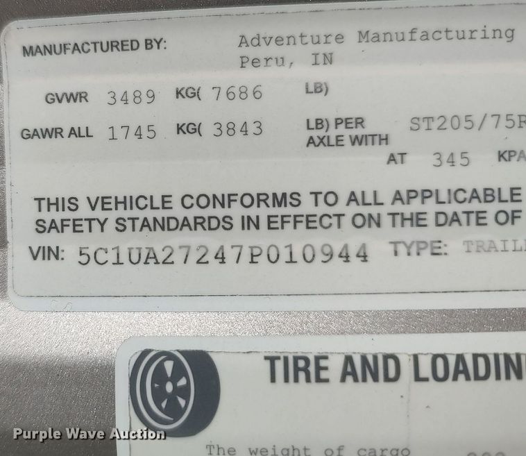 image for item DO3807 2007 Timberland RPM23FB  toy hauler camper