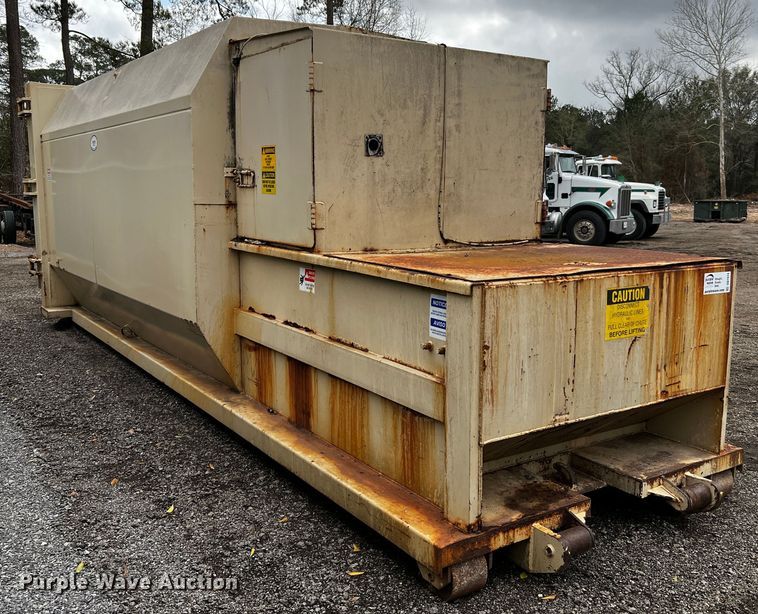 image for item DQ1974 2013 J.V. Manufacturing SCR-02-30  roll-off trash compactor