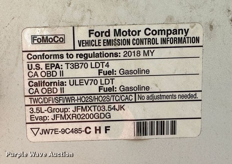 image for item DR7487 2018 Ford F150  SuperCab pickup truck