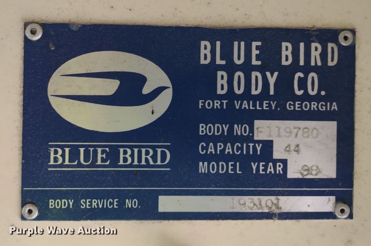 image for item DR8181 1998 Blue Bird TC2000  school bus