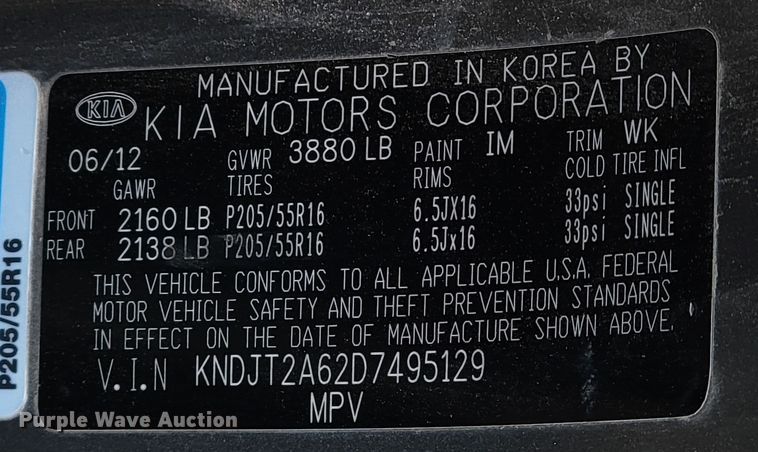 image for item HG9384 2013 Kia Soul