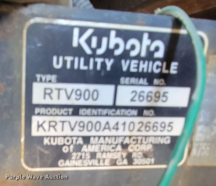 image for item HG9398 2004 Kubota RTV900  utility vehicle