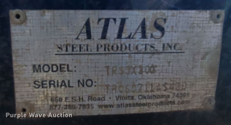 image for item HG9409 2011 Atlas TR83  equipment trailer