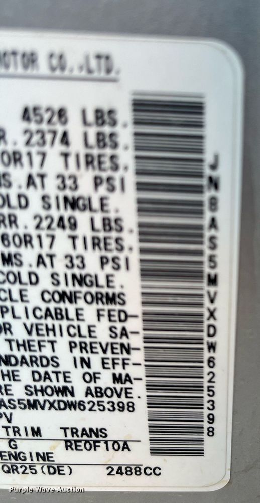 image for item HP9475 2013 Nissan Rogue SV  SUV