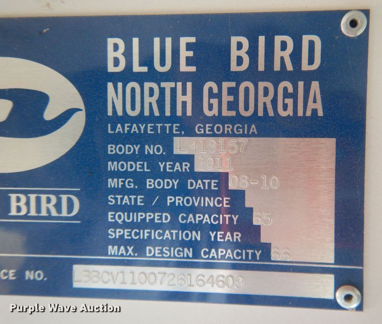 image for item HQ9575 2011 Blue Bird Vision  school bus