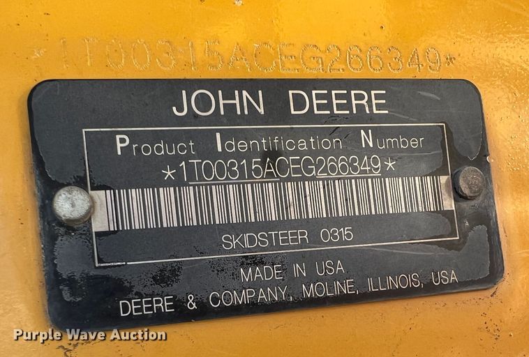 image for item ID9456 2014 John Deere 315  skid steer loader