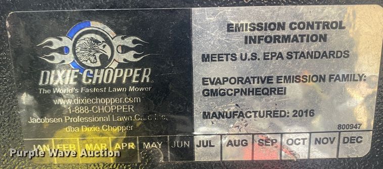 image for item IG9889 2016 Dixie Chopper Magnum HP  ZTR lawn mower