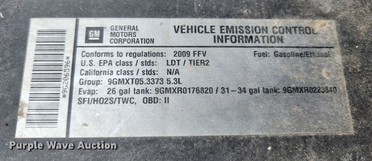 image for item JB9641 2009 Chevrolet Silverado 1500 LT Z71  Crew Cab pickup truck