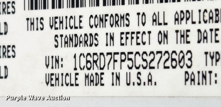 image for item JB9642 2012 Dodge Ram 1500  Quad Cab pickup truck