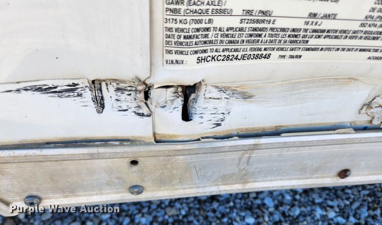 image for item JB9649 2018 Atlas ACG828TA5  enclosed cargo trailer