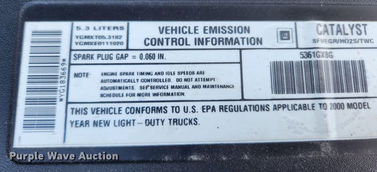 image for item JB9651 2000 GMC Yukon XL 1500  SUV