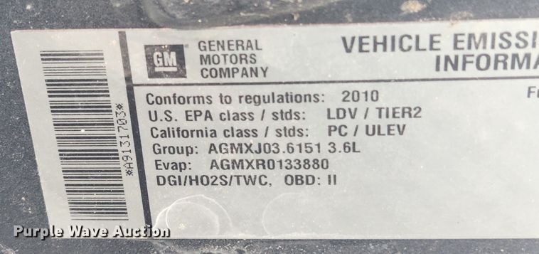 image for item JB9655 2010 Chevrolet Camaro