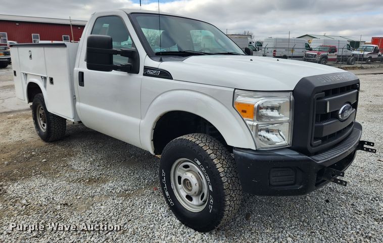 image for item JB9656 2012 Ford F250 Super Duty XL  utility bed pickup truck